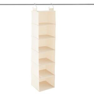 The Container Store 6-Compartment Hanging Closet Organizer Canvas Shelves